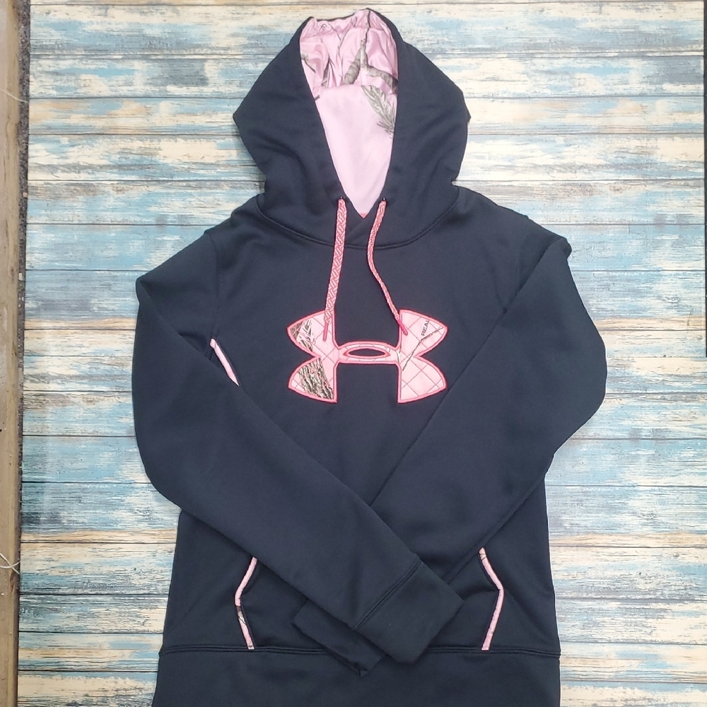 Under Armour Black Hoodie with Pink Details